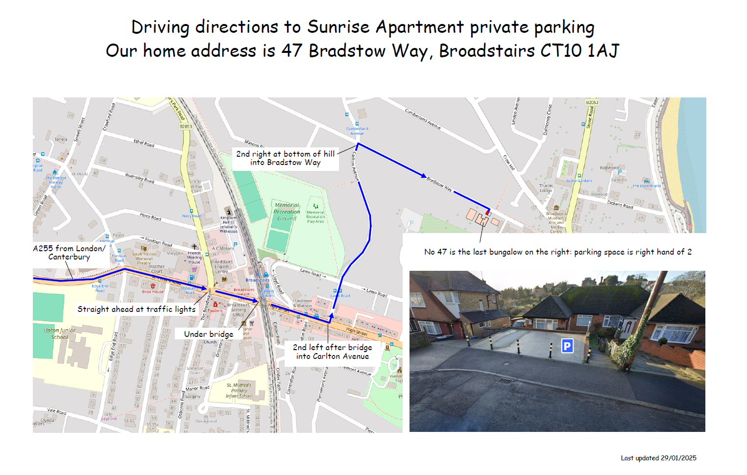 Driving directions to Sunrise Apartment